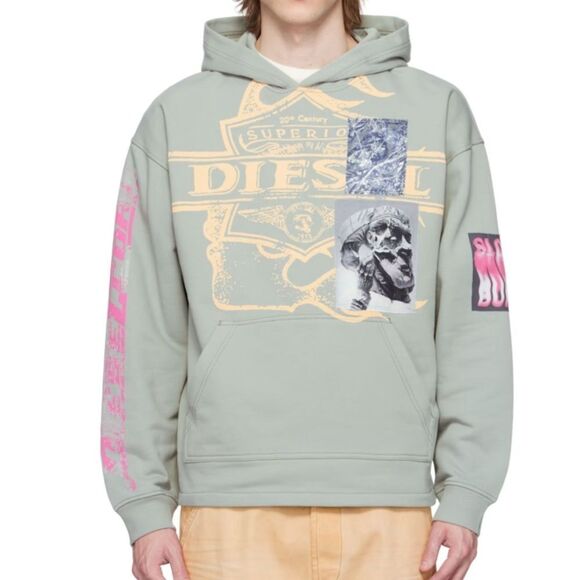 SOLD DIESEL Gray S-Baxt-Hood-R1 Hoodie, size Large, NEW with tags - Picture 4 of 14